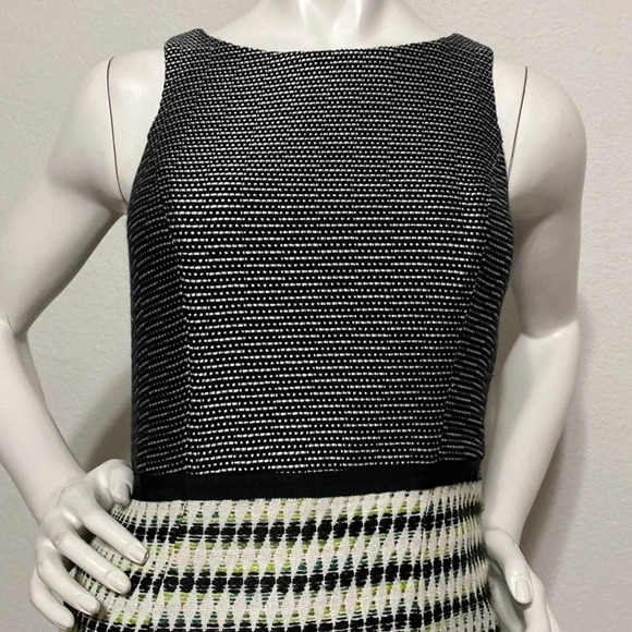 Muse Black White Mixed Pattern Sleeveless Sheath Dress Size 2 - Picture 2 of 7